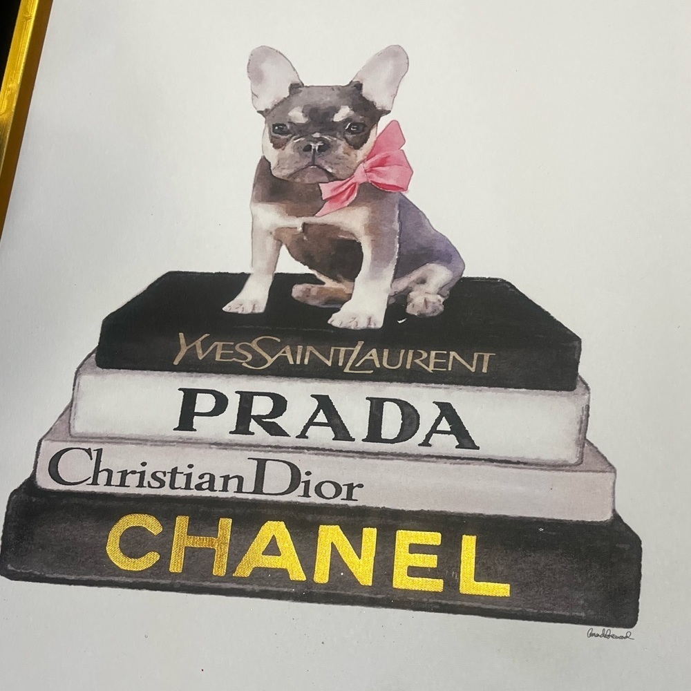 Stupell Industries French Bulldog Pet Fashion Apparel Bookstack Amanda Greenwood - Picture 4 of 7